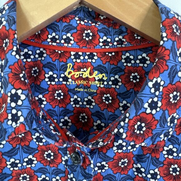 Women’s Boden Flower Top With Collar, Button Down Size Small, Blouse Classy - Picture 2 of 4